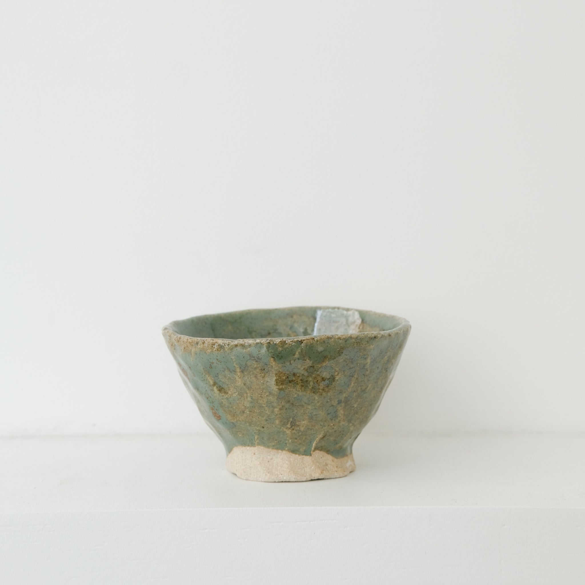 Bol grès blanc D9,5cm - vert satiné d'Estudio Vernis chez Brutal Ceramics