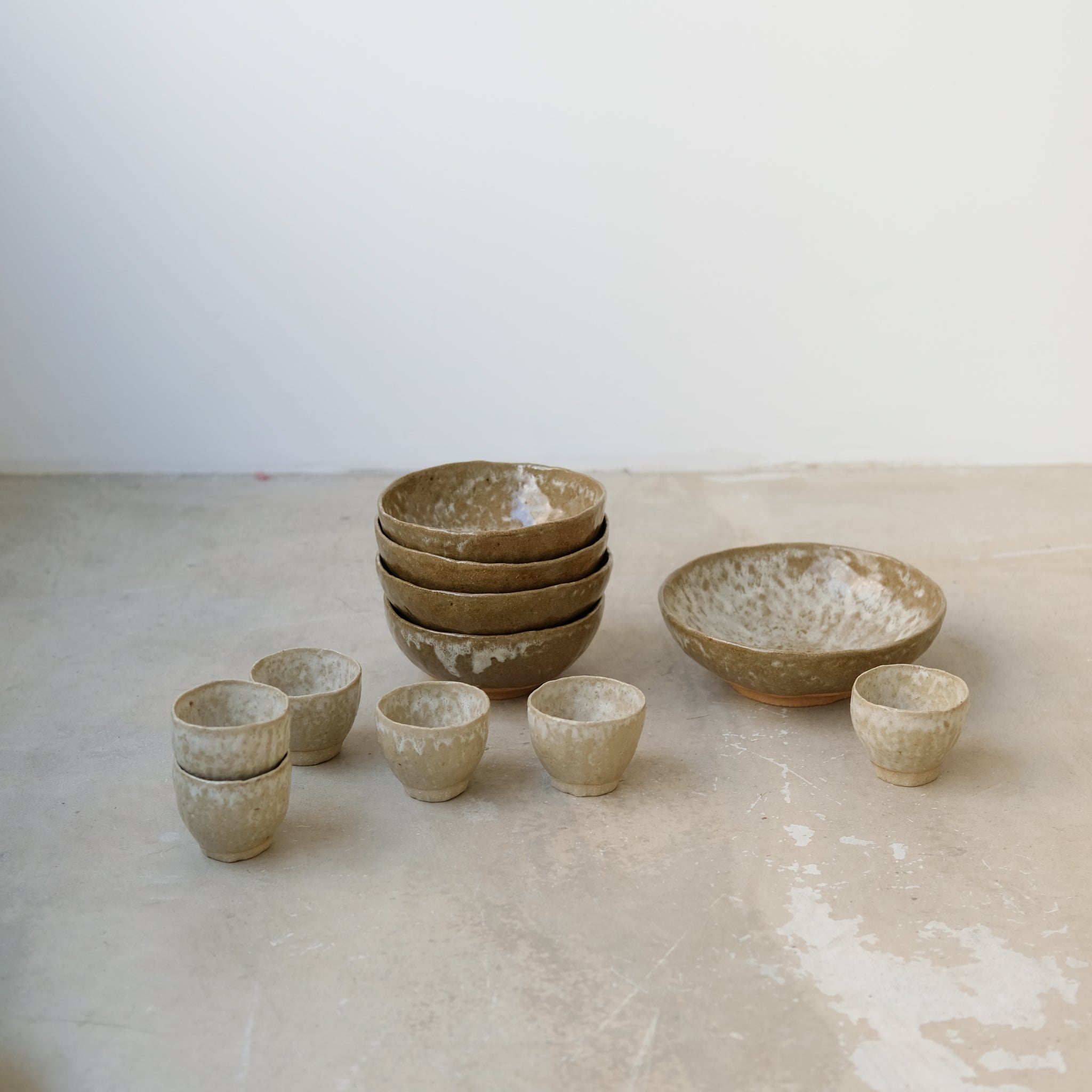 Tasse en grès blanc 100ml - Blanc de Judith Lasry pour Brutal Ceramics