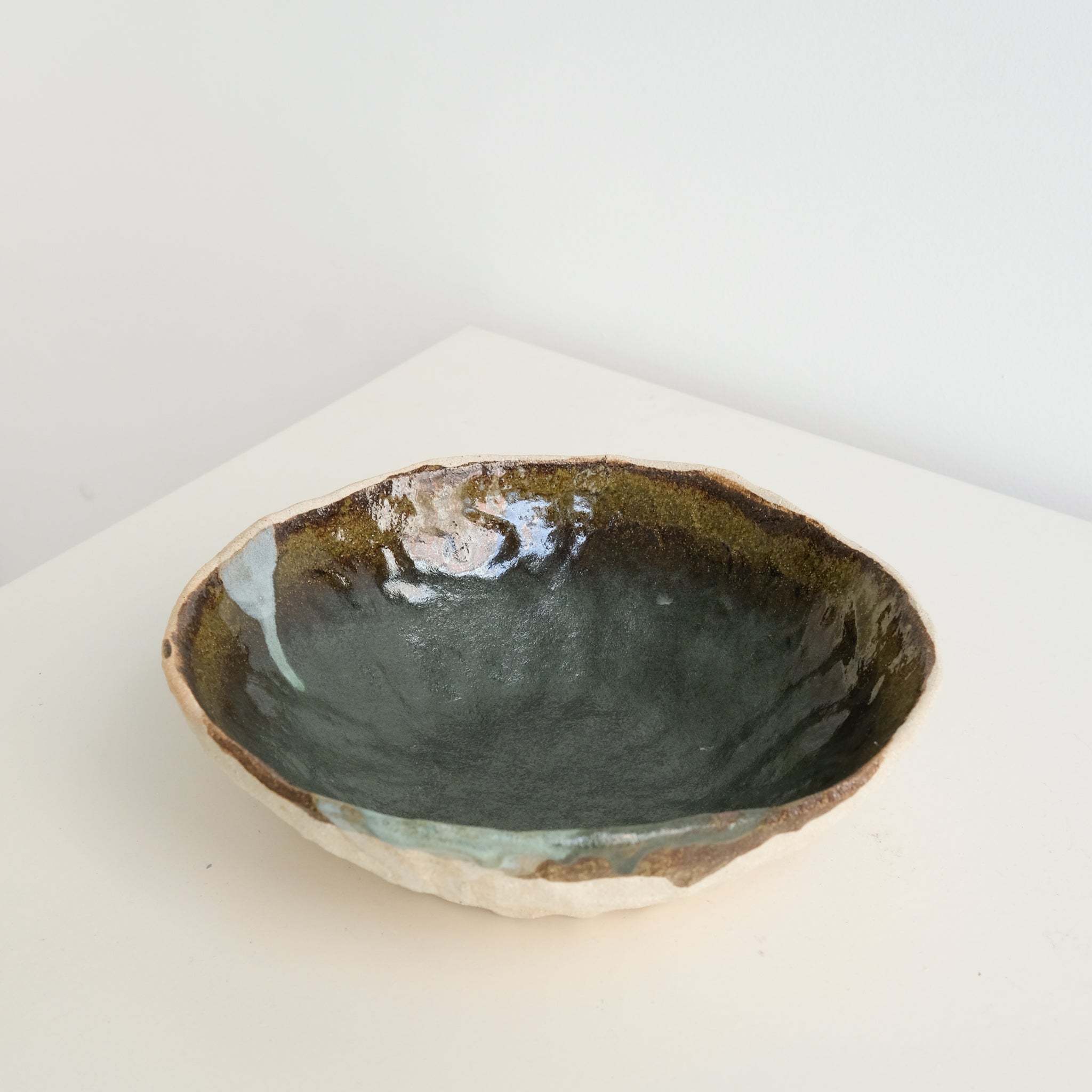 Bol en grès D 19cm - Vert et bleu d'Estudio Vernis chez Brutal Ceramics