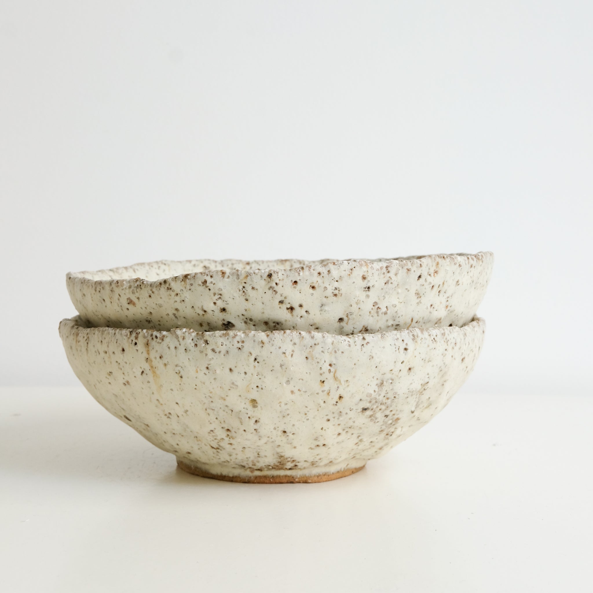 Bol en terre glanée D18,5cm - Blanc Beige par Potry chez Brutal Ceramics