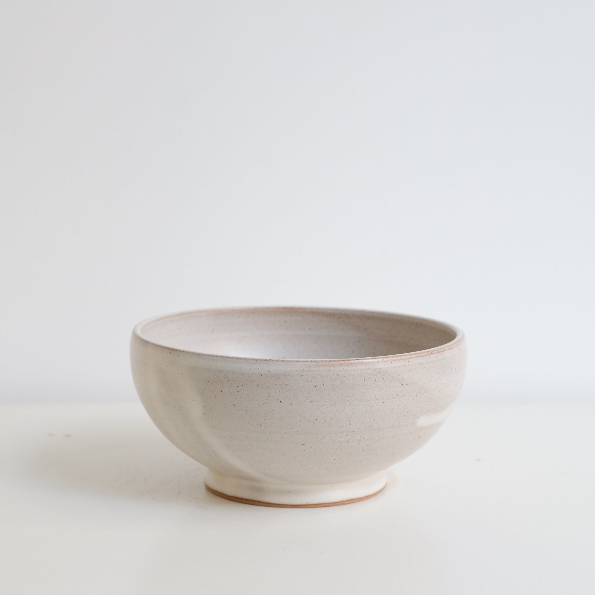 Bol à raman en grès D 17cm - Blanc satiné d'Aly Ceramics chez Brutal Ceramics