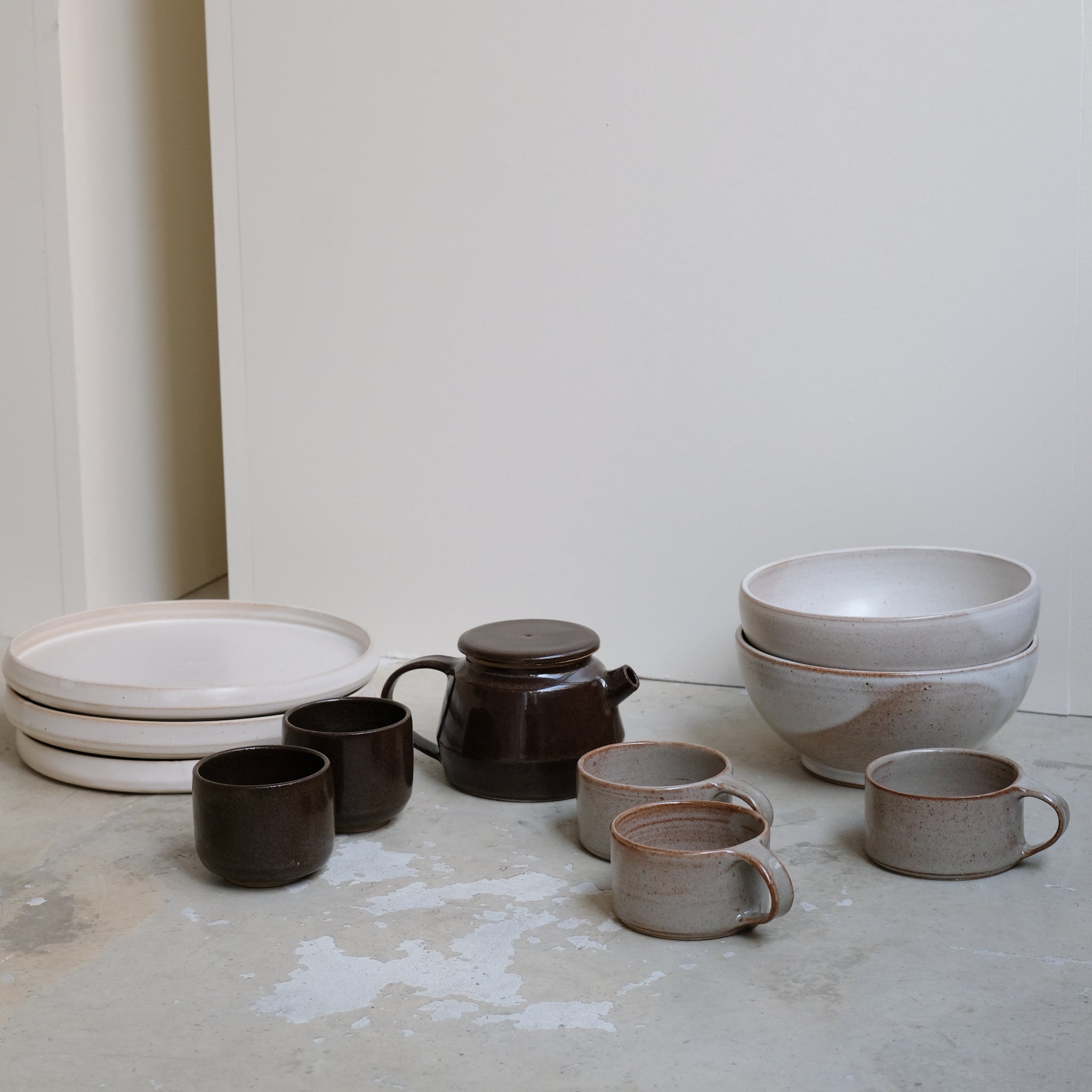 Bol à raman en grès D 17cm - Blanc satiné d'Aly Ceramics chez Brutal Ceramics