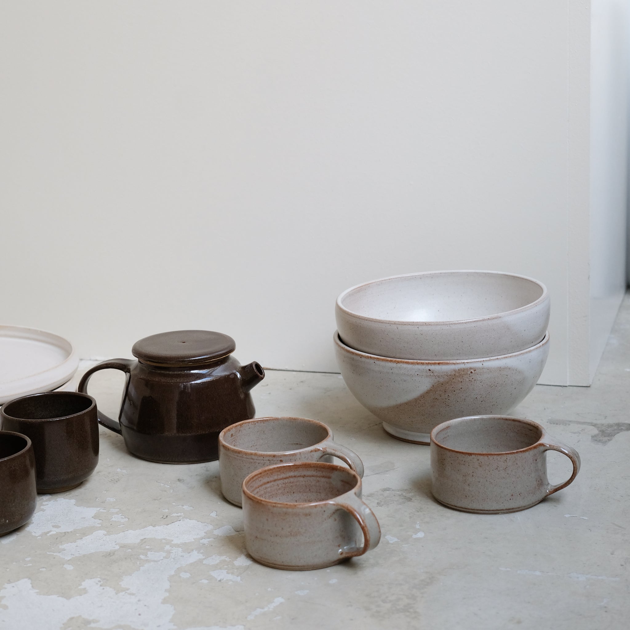 Bol à raman en grès D 17cm - Blanc satiné d'Aly Ceramics chez Brutal Ceramics