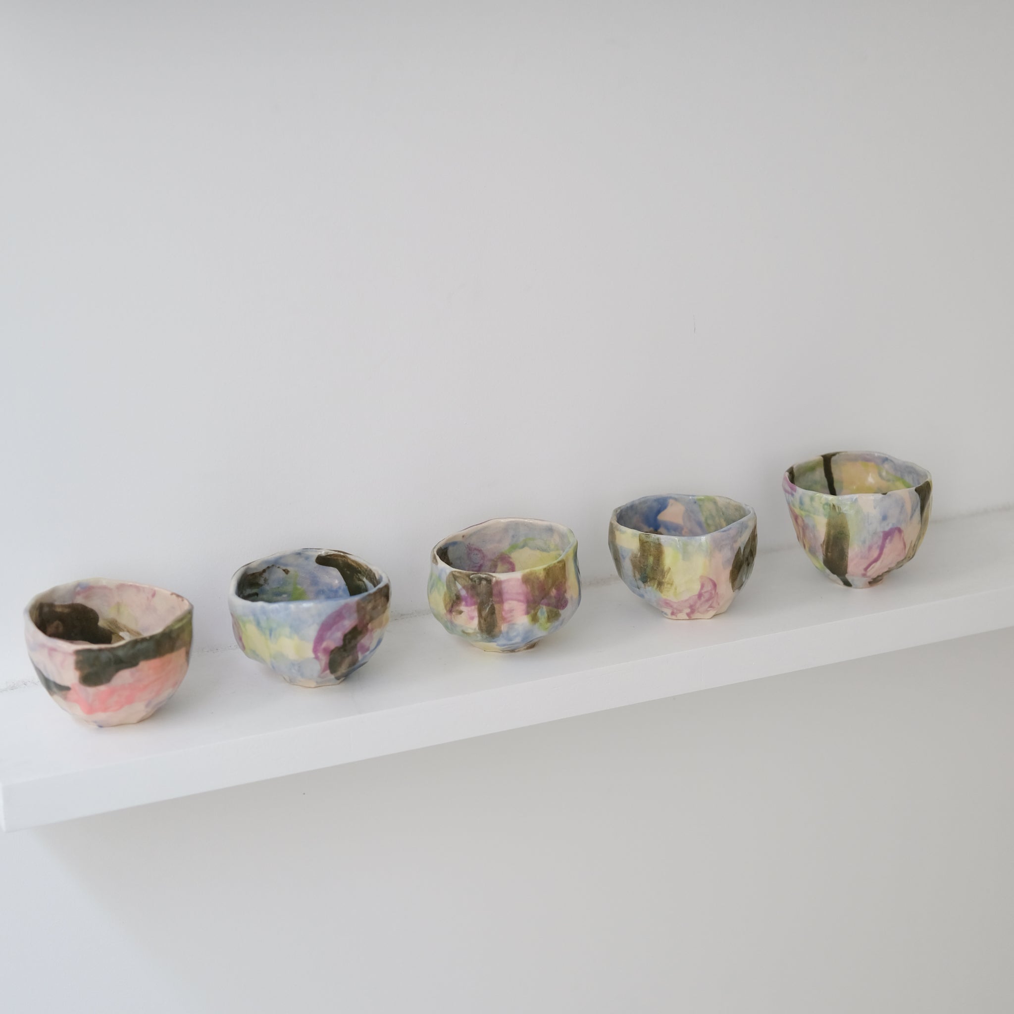 Tasse 02 en grès 180ml - multicolore de Camille Létoffé chez Brutal Ceramics