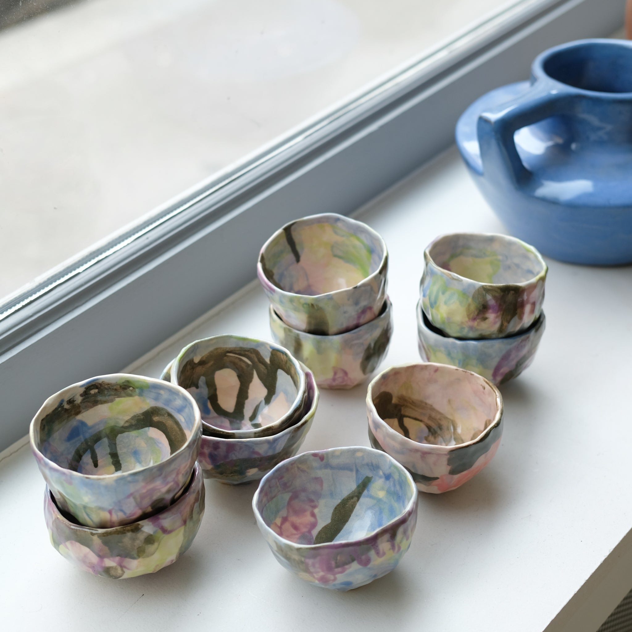 Tasse 04 en grès 180ml - multicolore de Camille Létoffé chez Brutal Ceramics
