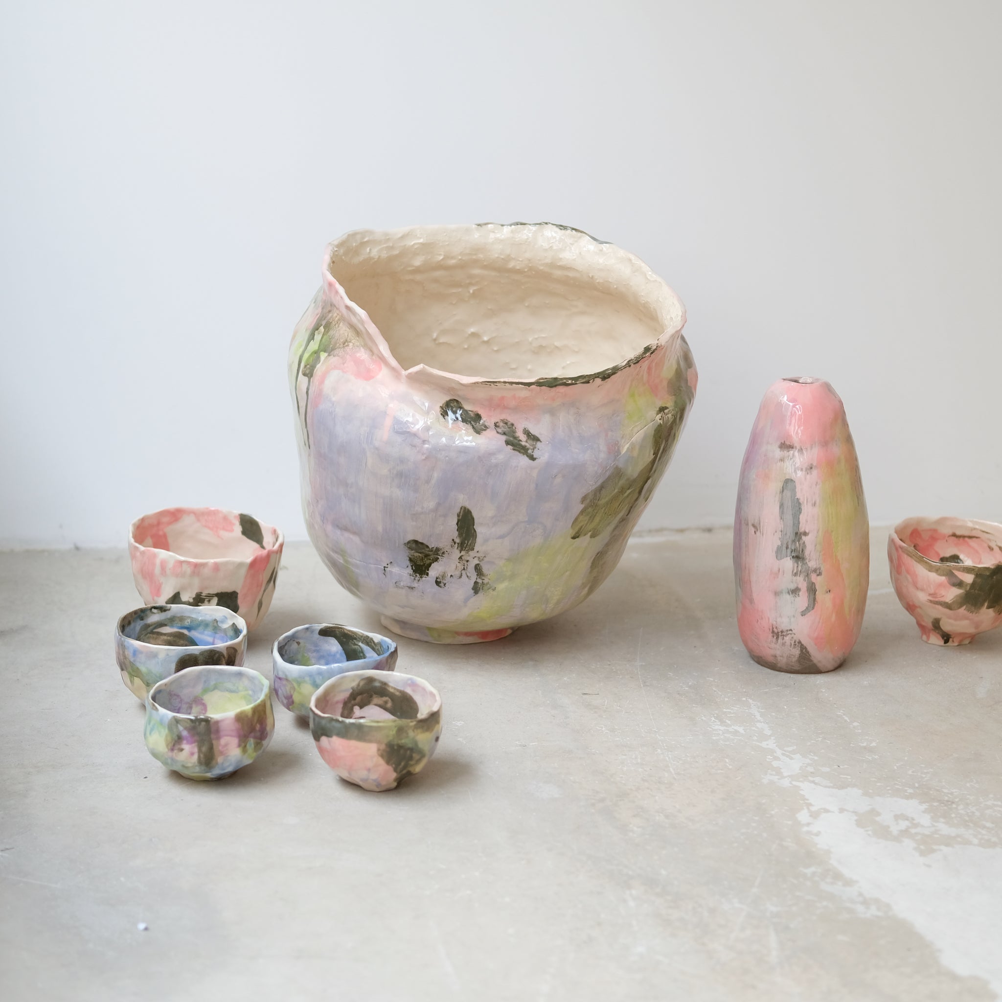 Tasse 06 en grès 180ml - multicolore de Camille Létoffé chez Brutal Ceramics