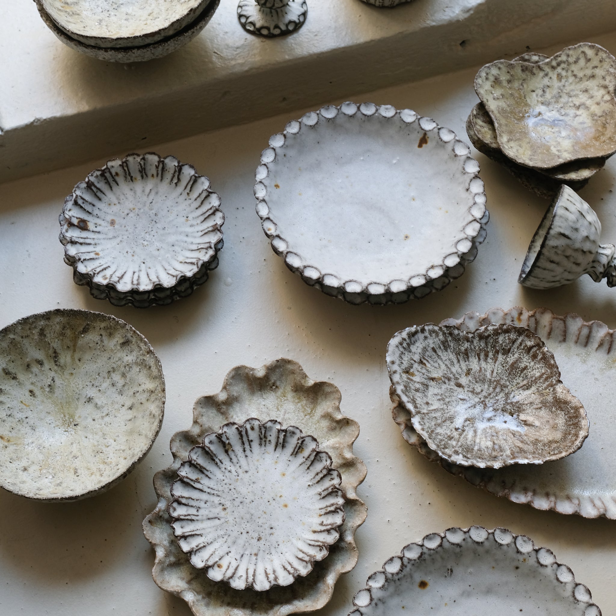 Bol en terre recoltée D 18,5m - blanc vert par Potry chez Brutal Ceramics