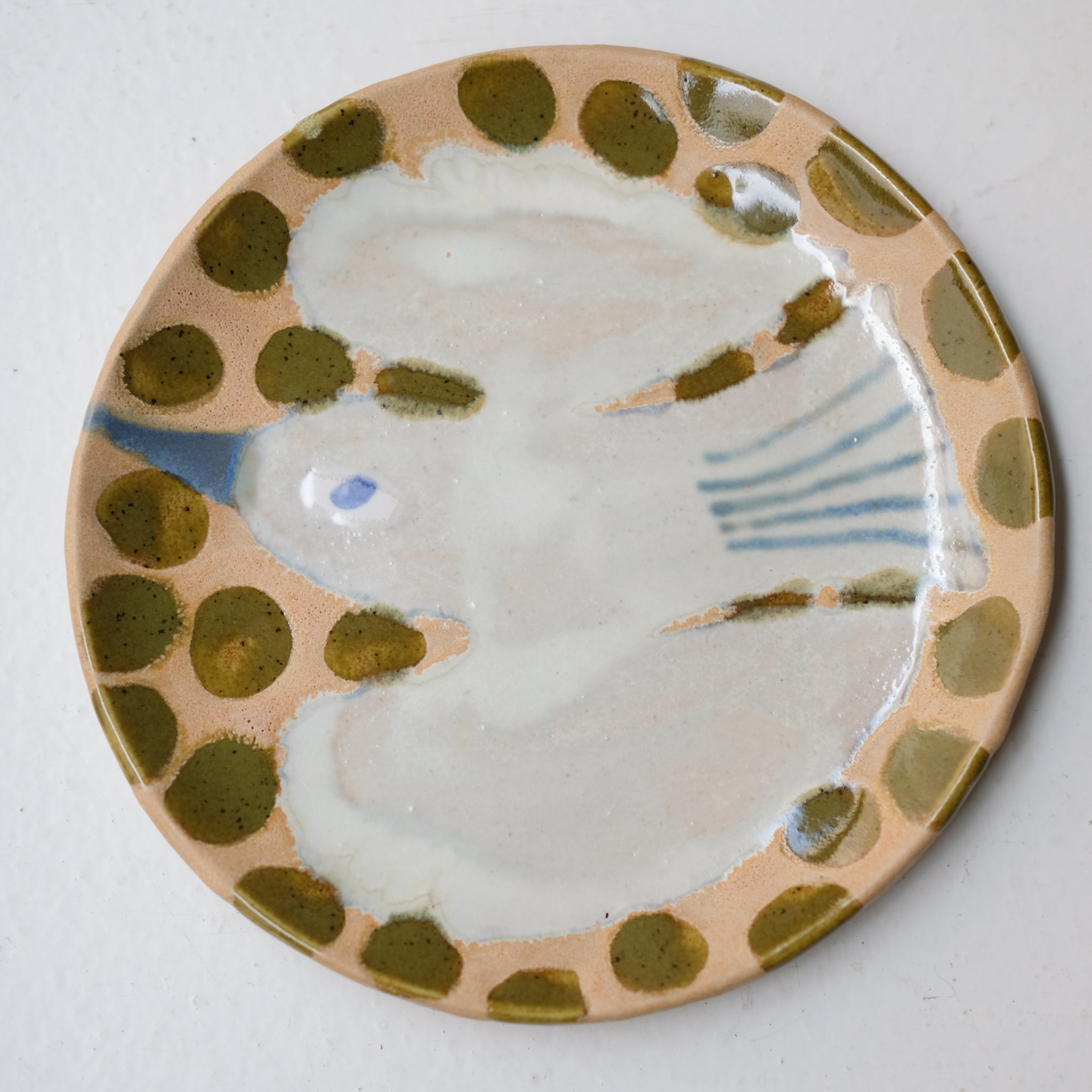 Assiette W25MY27 en grès D 16,5cm - multicolore de Marie-Yaé Suematsu chez Brutal Ceramics