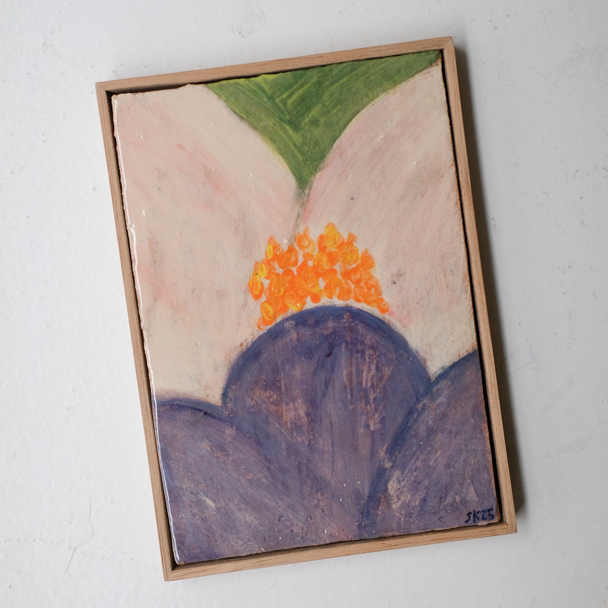 Tableau "Villequier n°05" - 15x21cm - Faience de Samantha Kerdine pour Brutal Ceramics