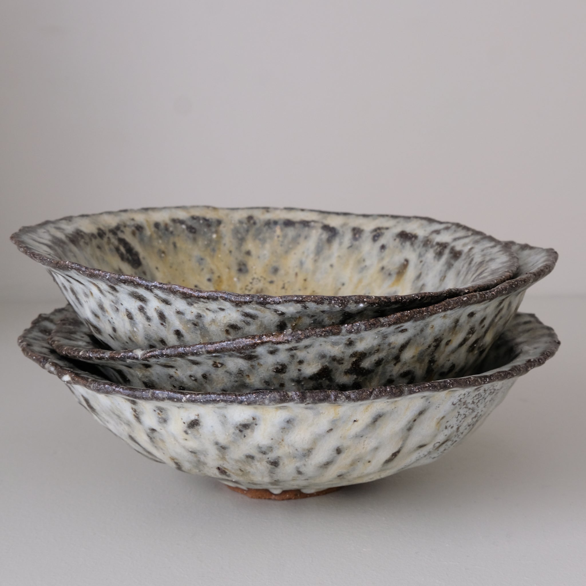 Bol en terre recoltée D 22cm - blanc mat de Potry chez Brutal Ceramics