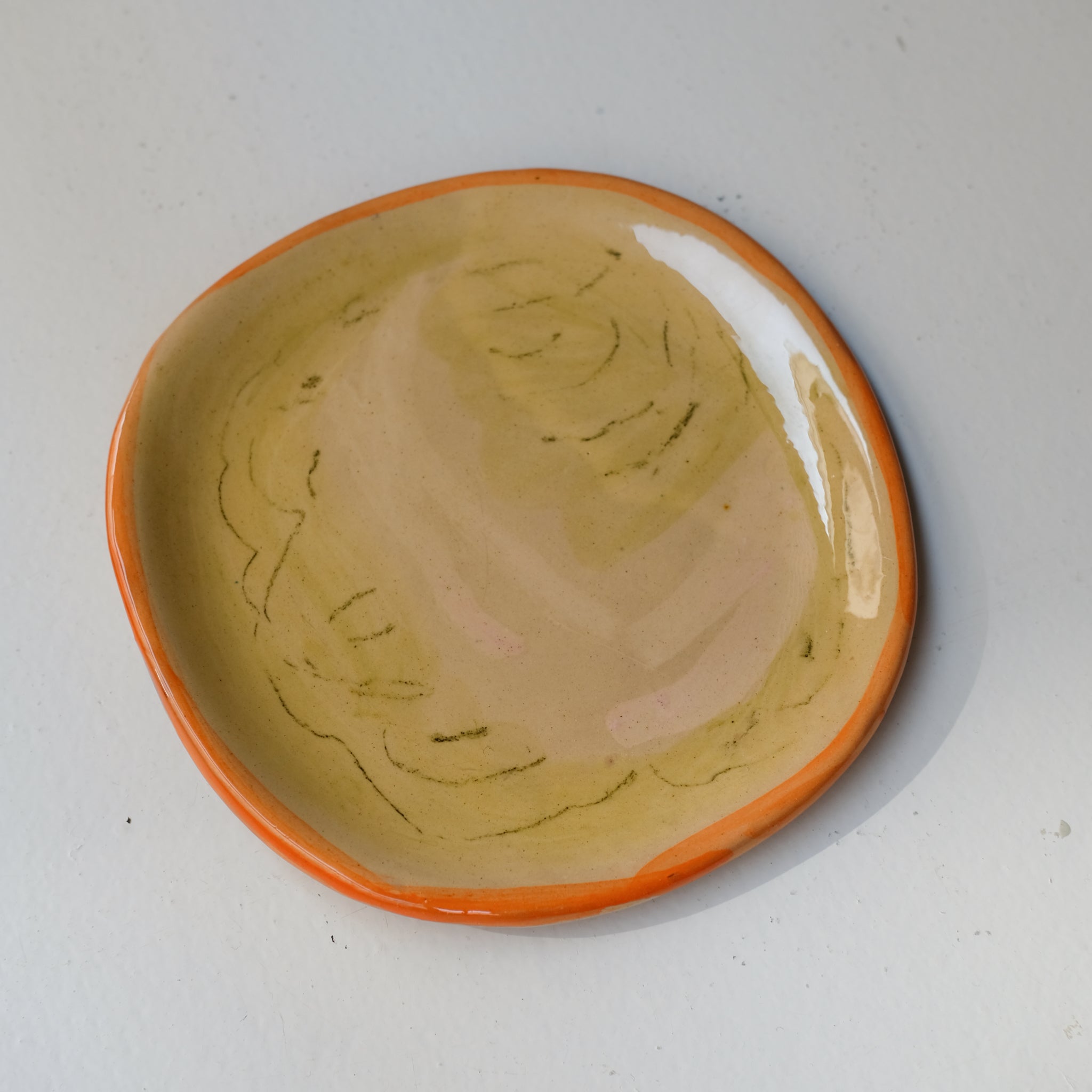 SP26HB21 red earthenware plate D 19.5cm - Multicolored