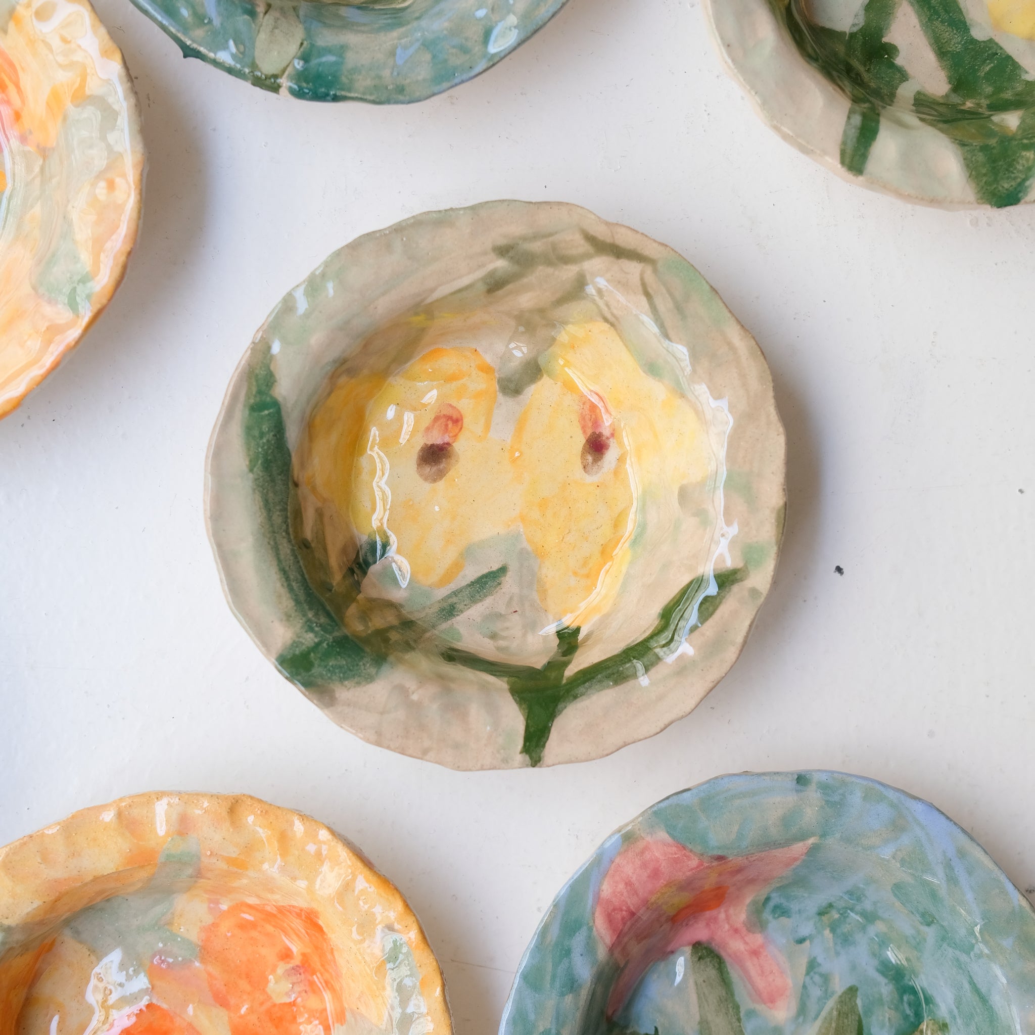 Bol 03 en faïence D 10cm - multicolore de Samantha Kerdine pour Brutal Ceramics