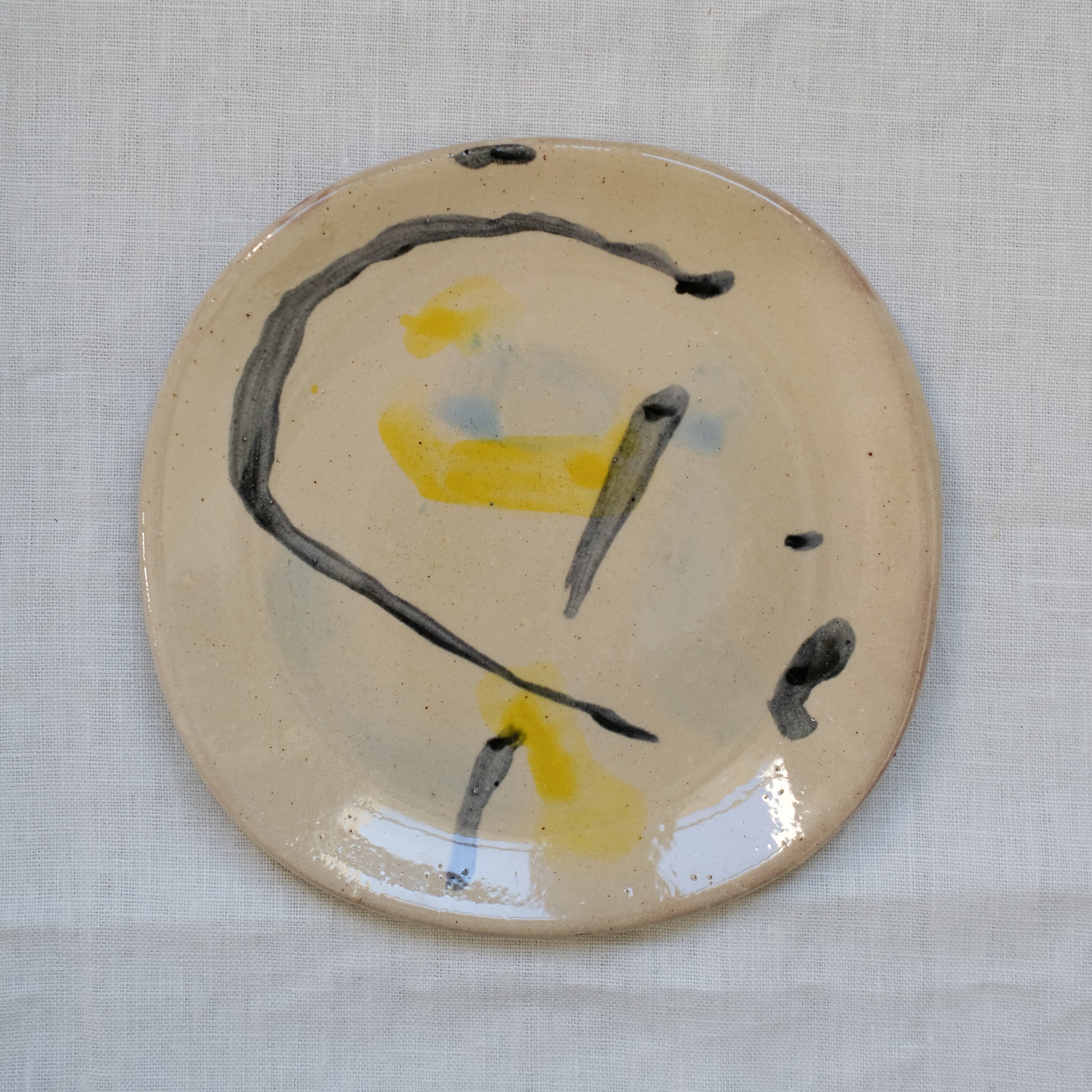 Assiette 05 en terre vernissée multicolore par Héloïse Bariol