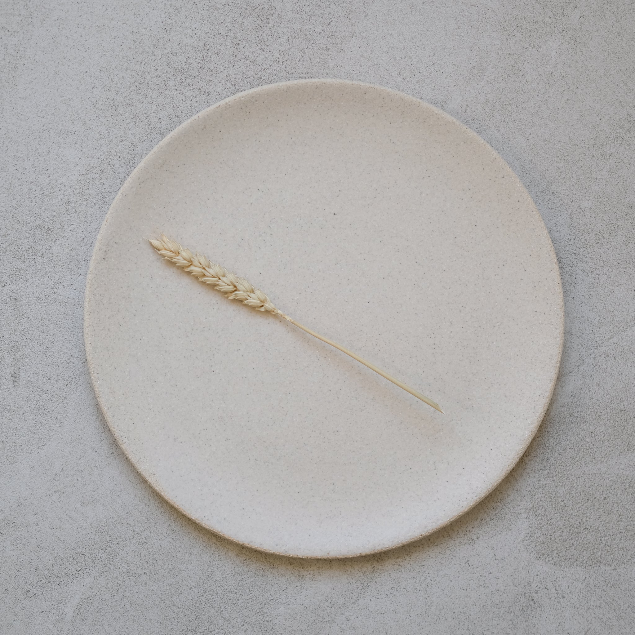 Assiette en grès blanc par Marguicha chez Brutal Ceramics