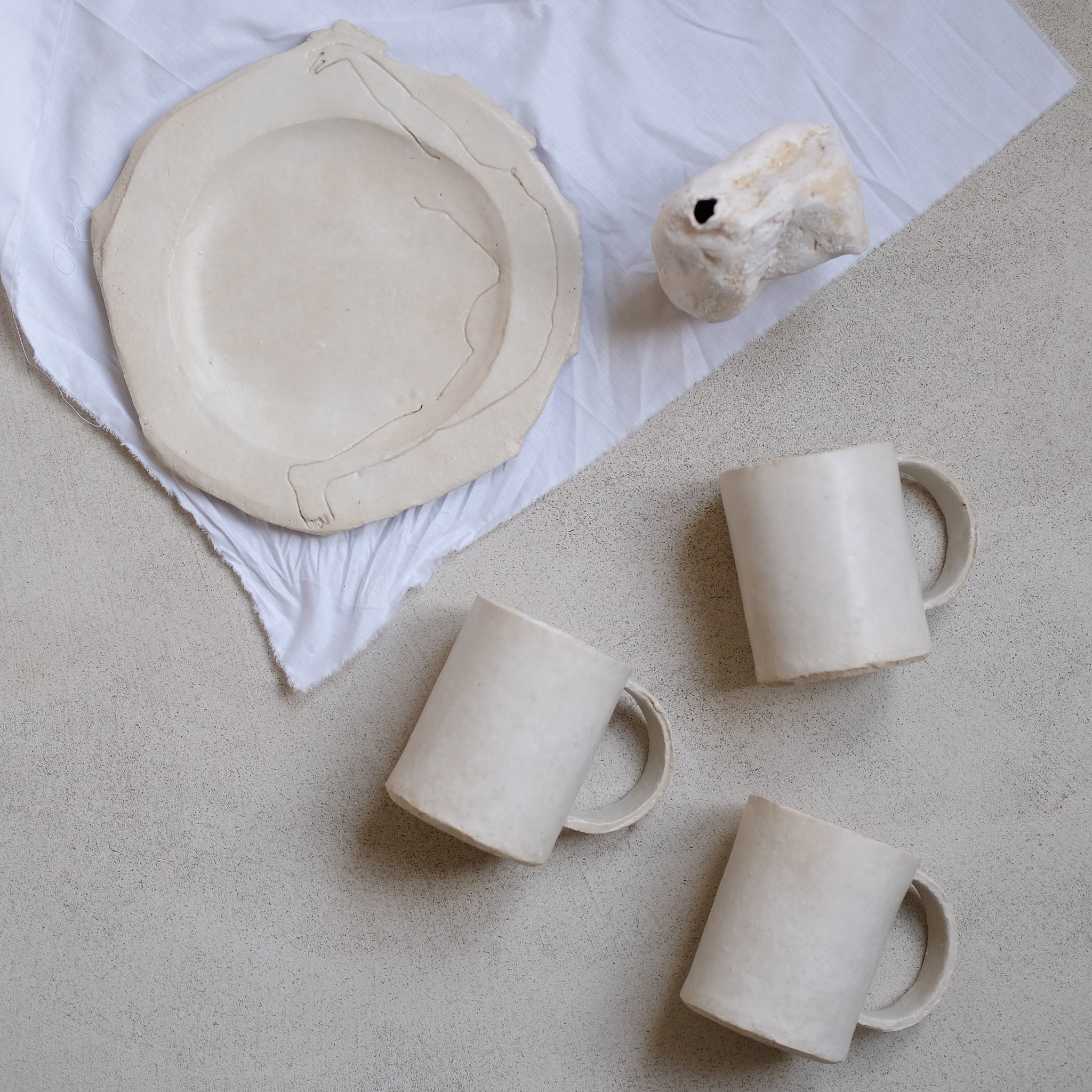 Tasse en grès et porcelaine 220ml - Blanc de Yellow Nose Studio