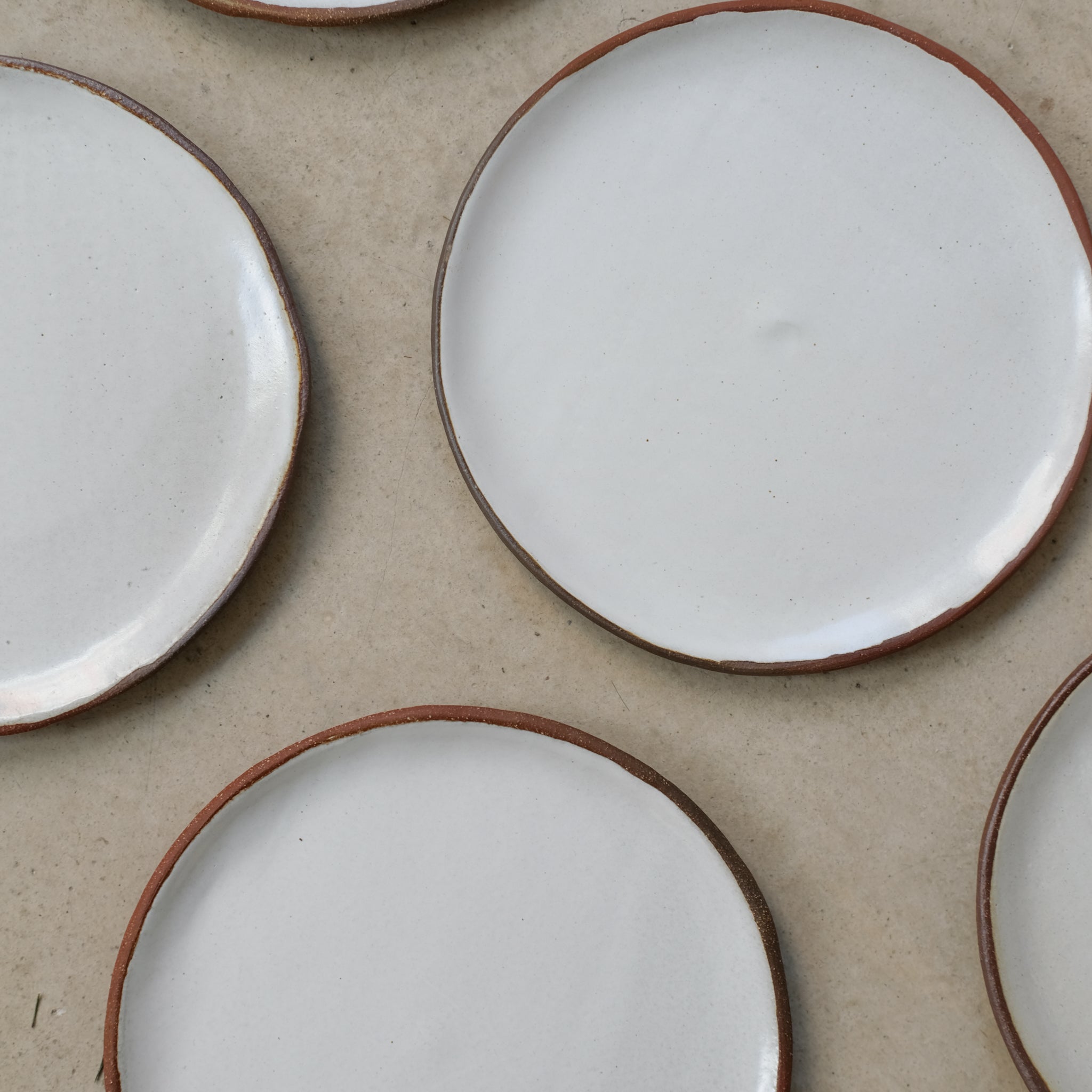 Assiette en grès D 16,5cm - blanc