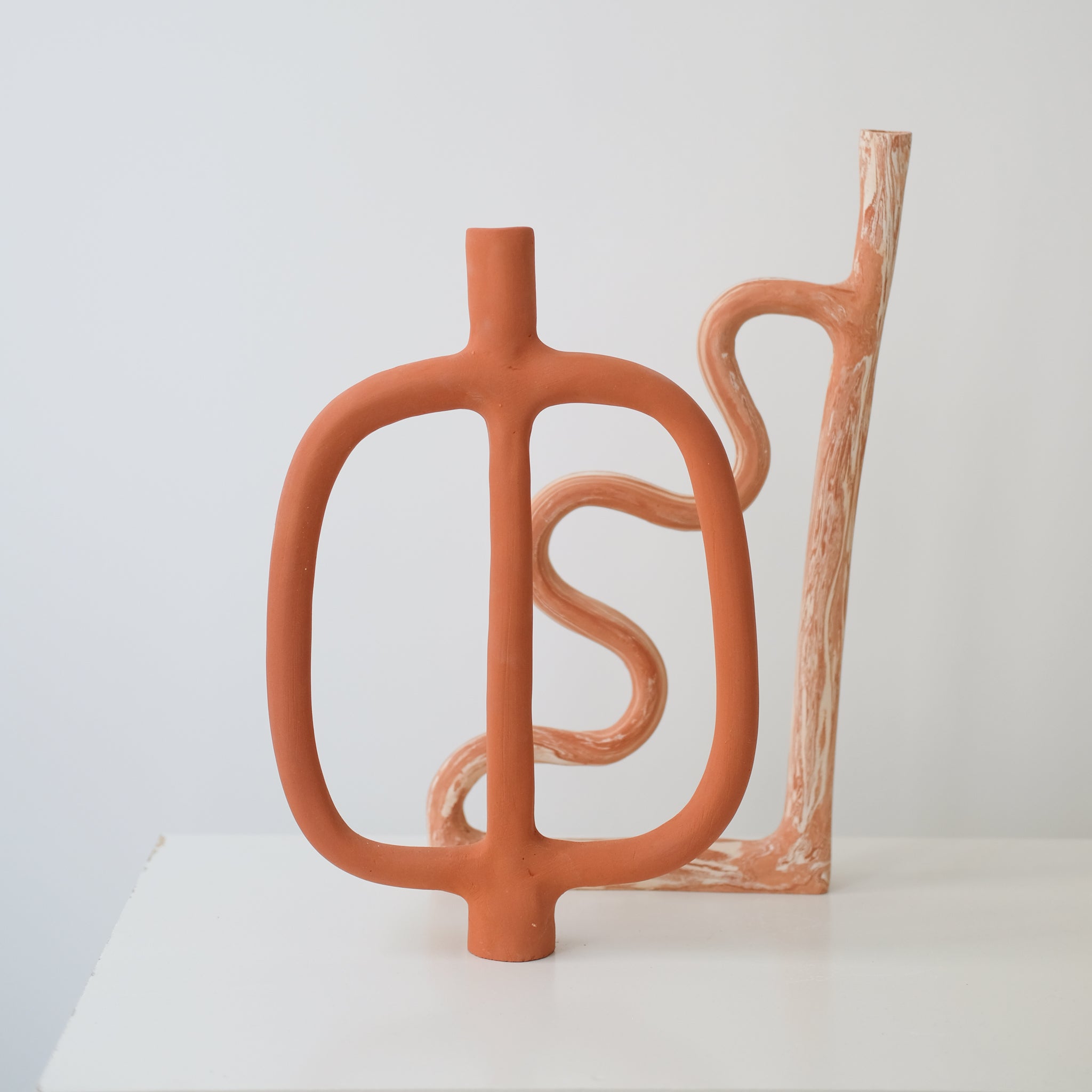 Bougeoir 04 H 35,5cm par Rosi Mistou pour Brutal Ceramics