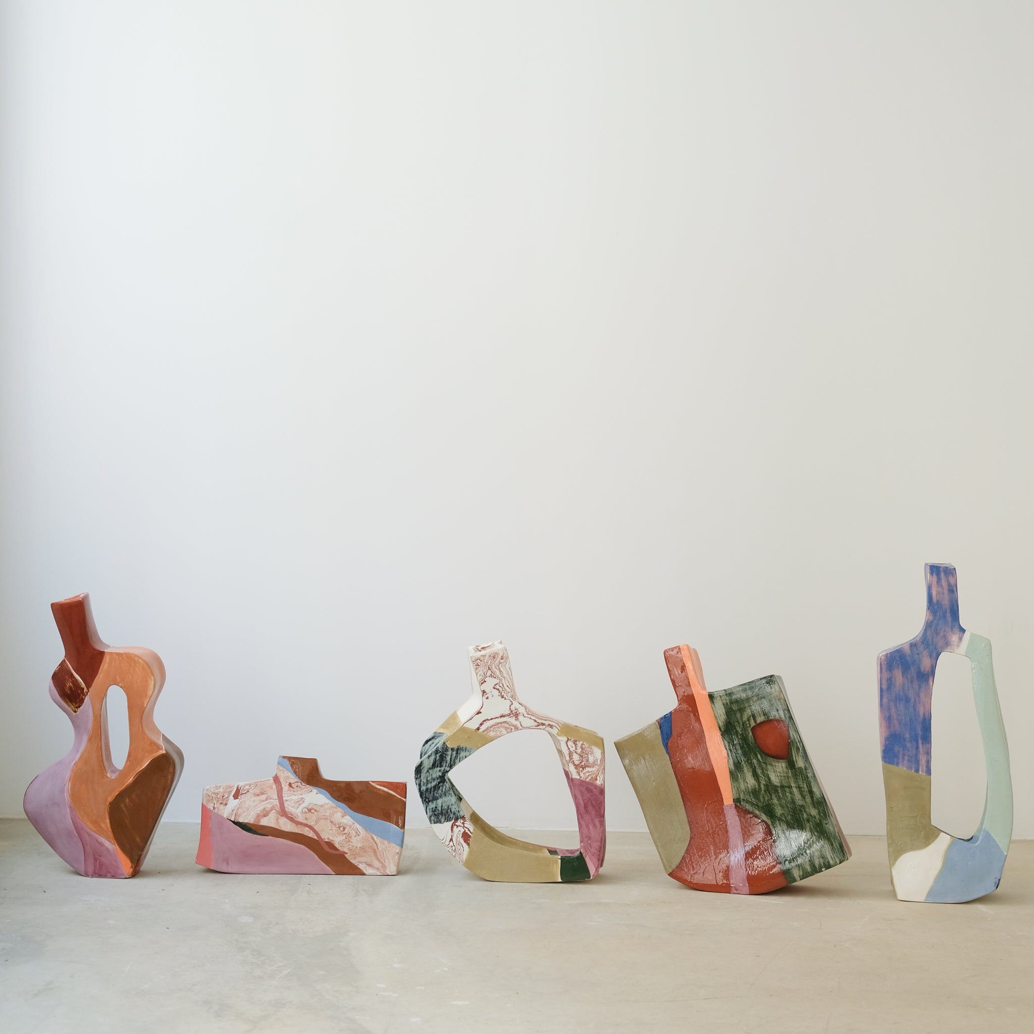 Vase en faïence H 49cm Copenhague par Rosi Mistou pour Brutal Ceramics