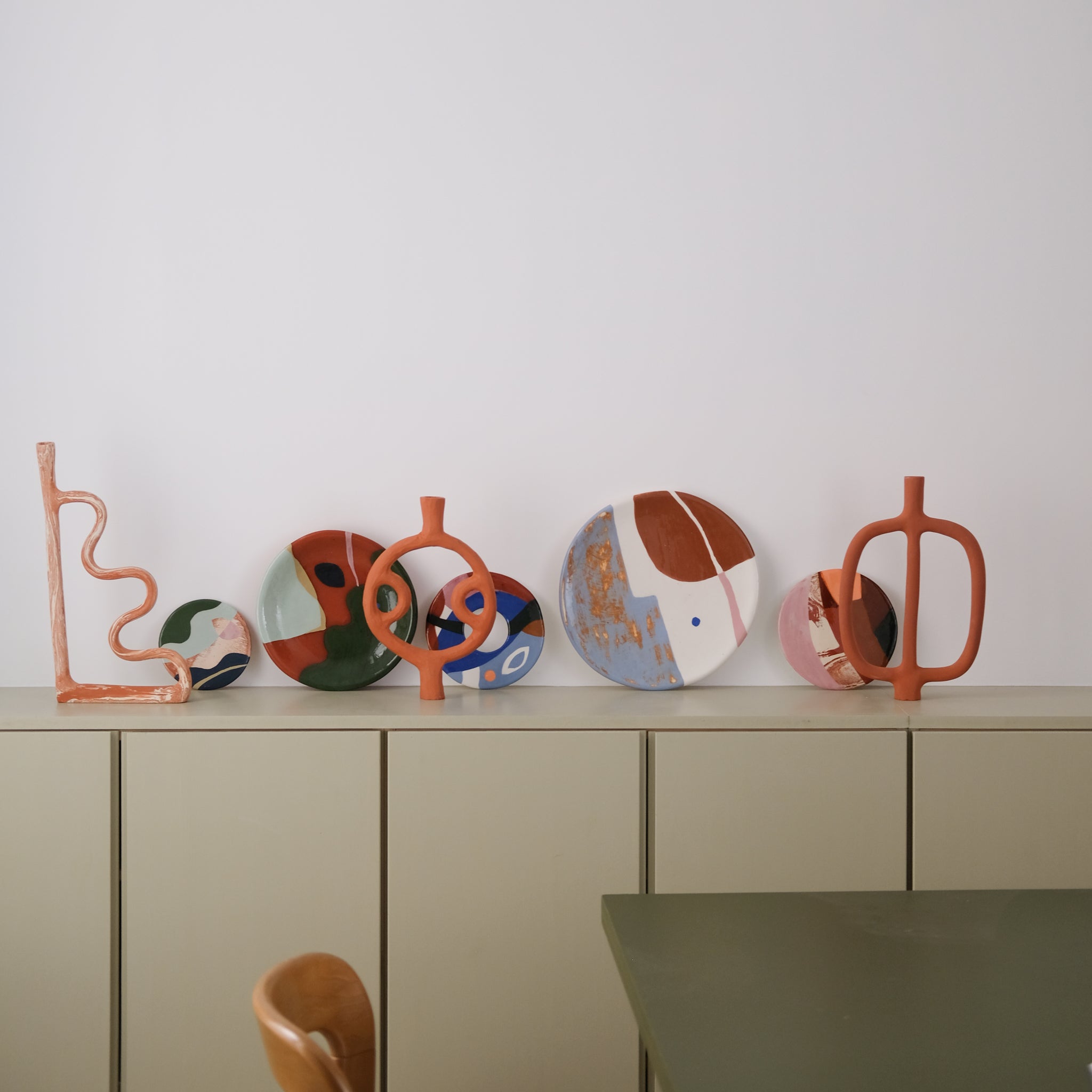 Bougeoir 04 H 35,5cm par Rosi Mistou pour Brutal Ceramics
