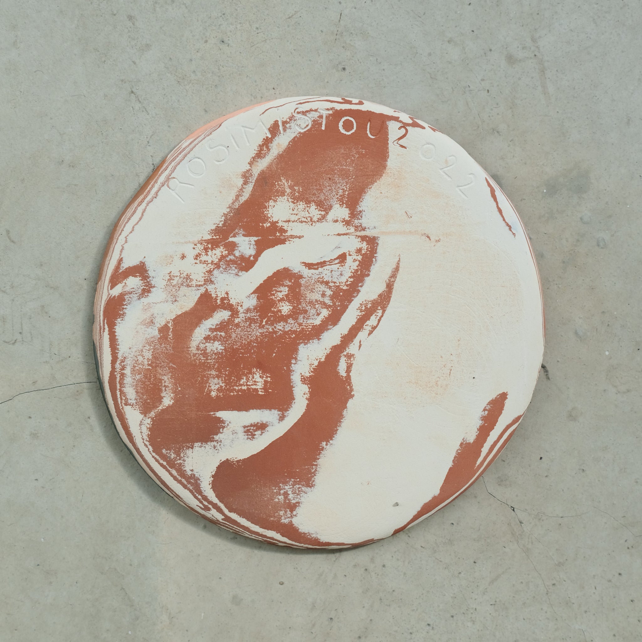 Assiette plate 19,5cm Agadir par Rosi Mistou pour Brutal Ceramics
