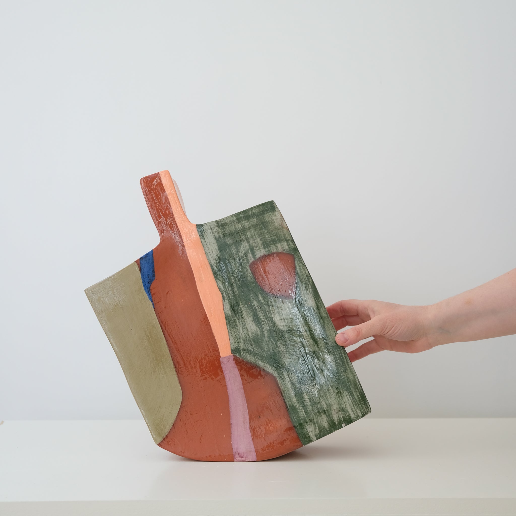 Vase en faïence H 37cm Marrakech par Rosi Mistou pour Brutal Ceramics
