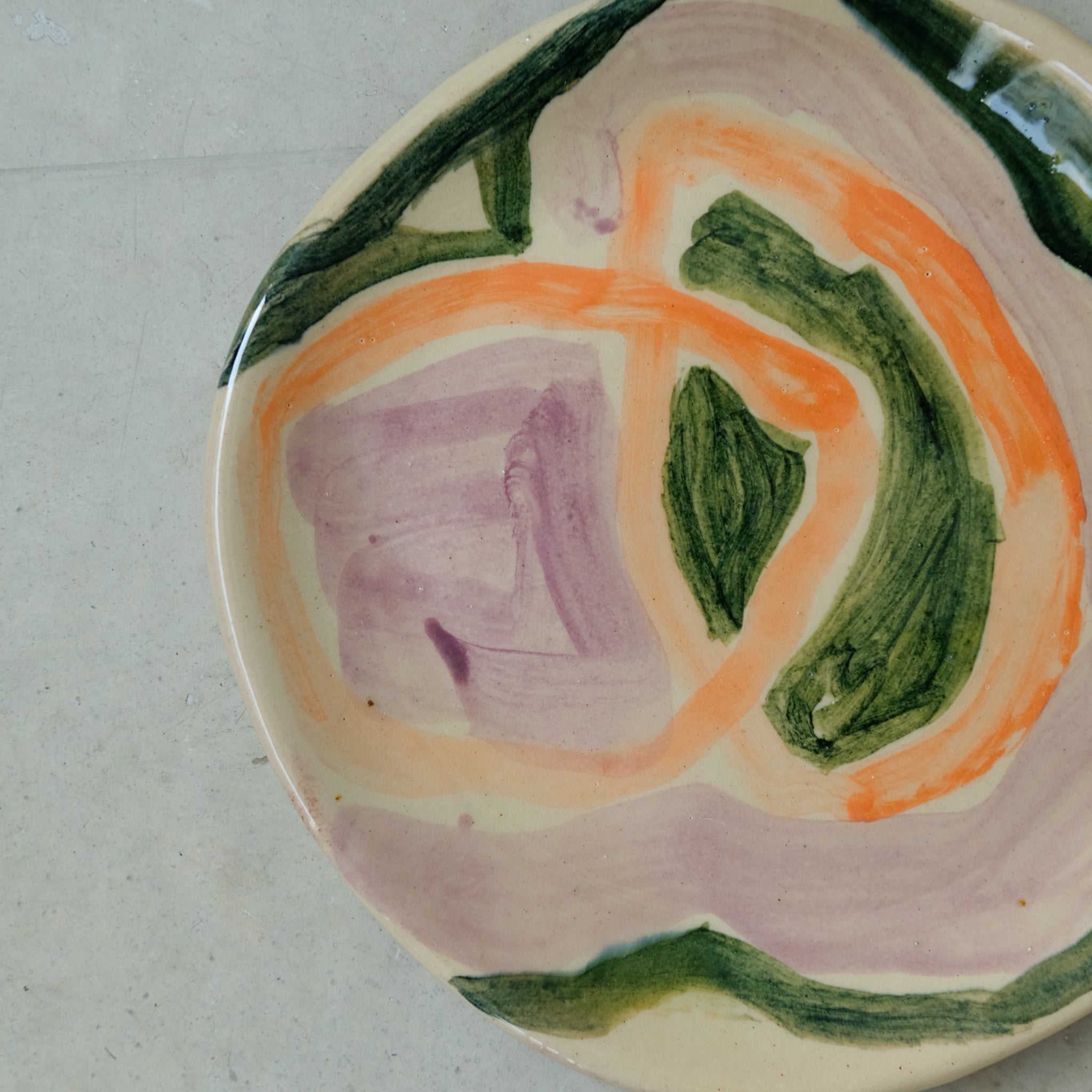 Plate 11 in red earthenware D 19cm - Multicolor