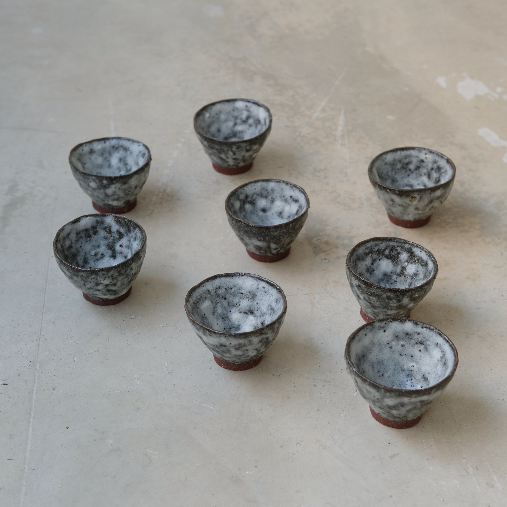 Tasse ristretto en terre glanée 50 ml - Blanc satiné par Potry pour Brutal Ceramics