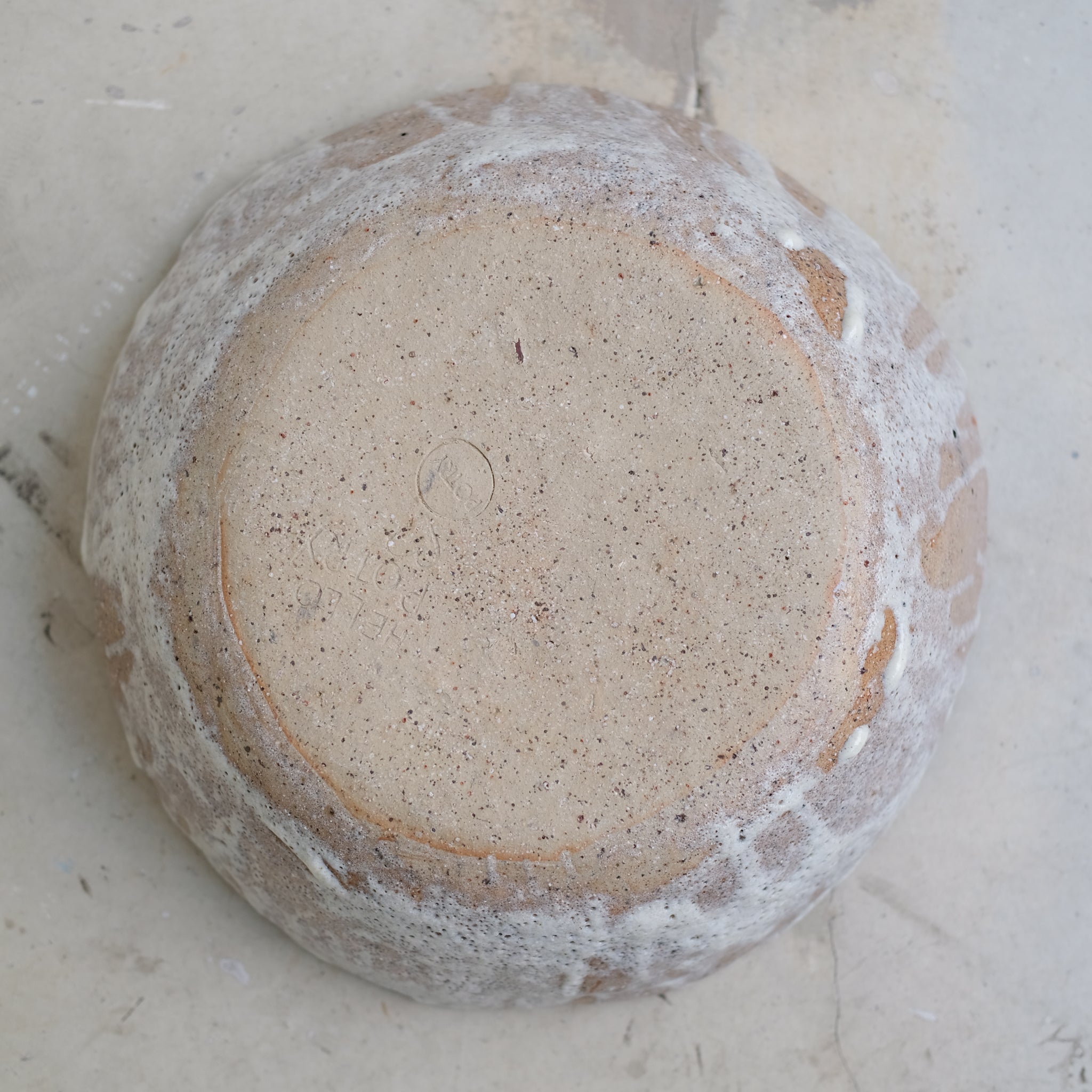 Saladier en terre glanée D 33cm- Blanc satiné par Potry pour Brutal