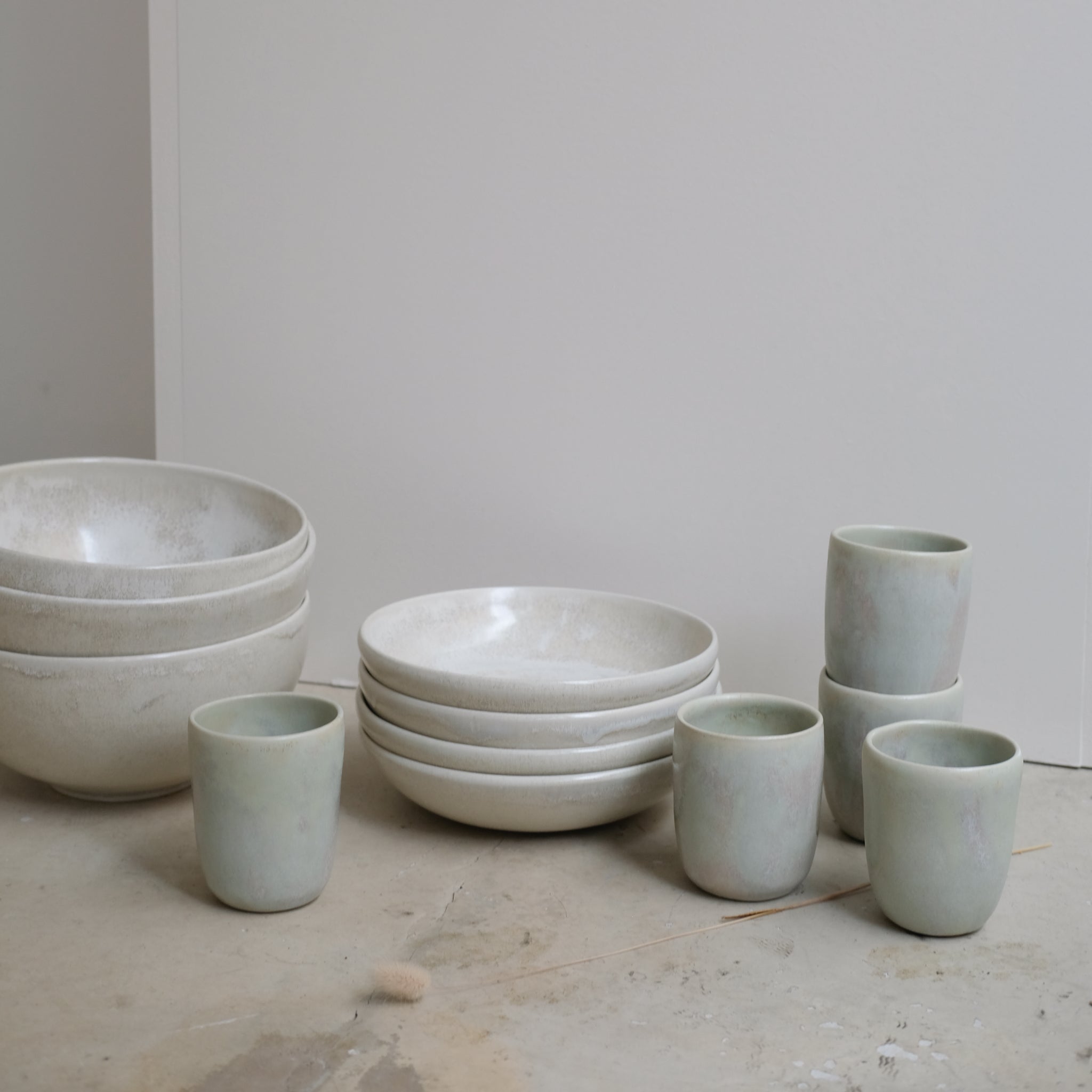 Saladier D 21cm - Blanc givré d'Origine Ceramique chez Brutal Ceramics