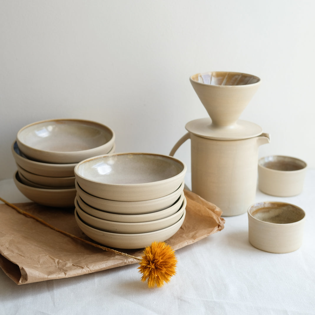 Set à café réalisé par Helka Ceramics à Berlin chez Brutal Ceramics