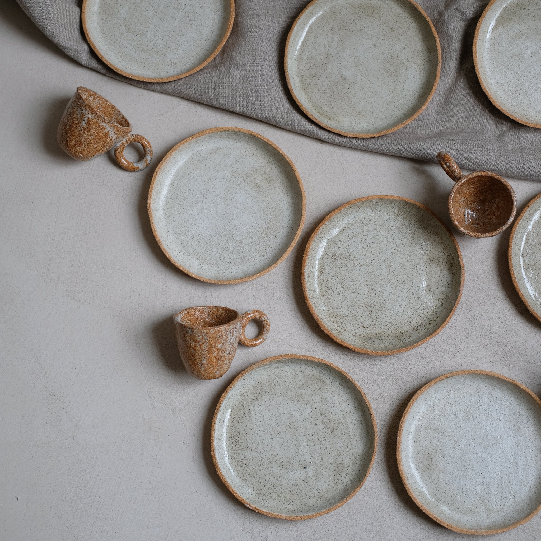 Espresso cup in sandstone 50ml / speckled red