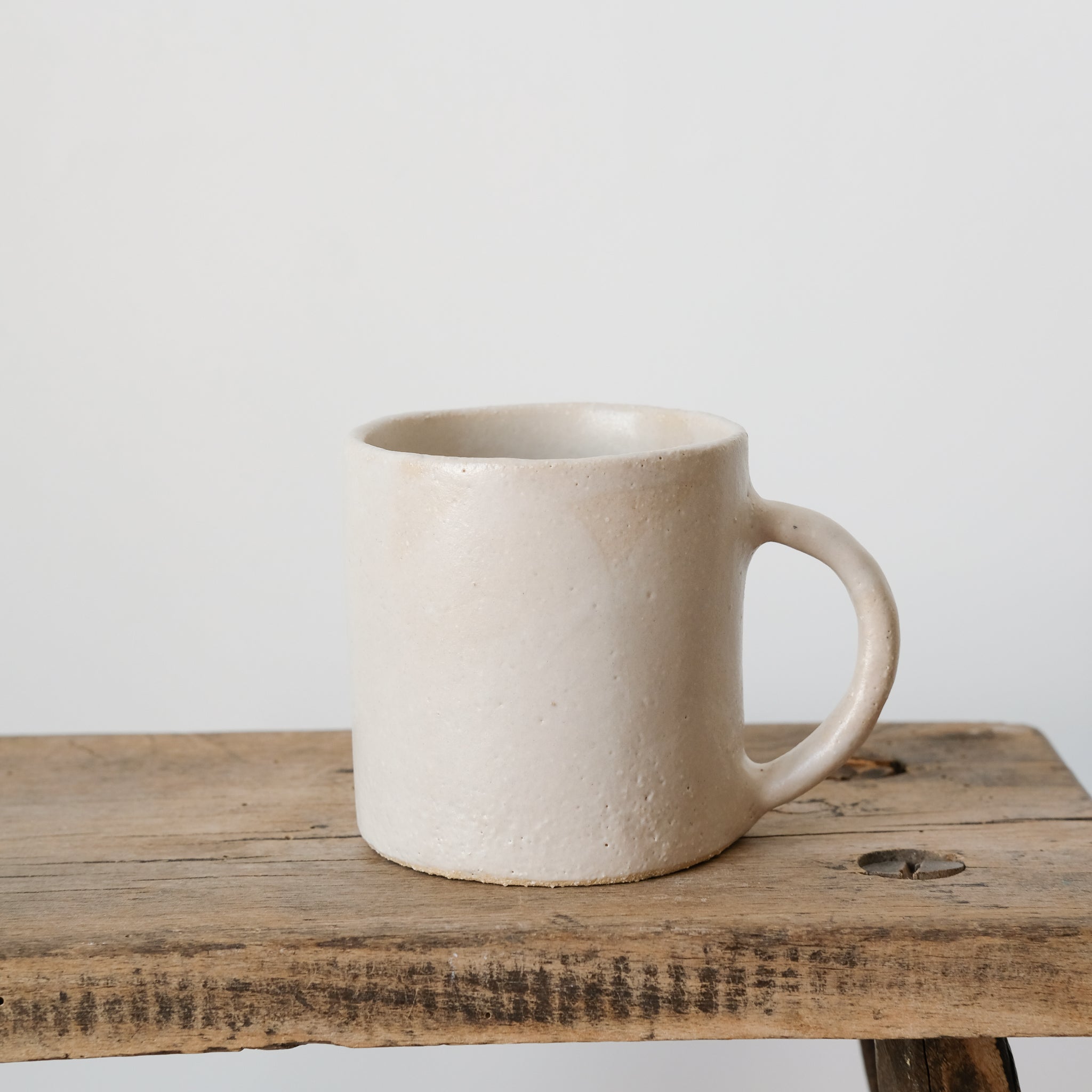 Stoneware mug 250ml - Satin white