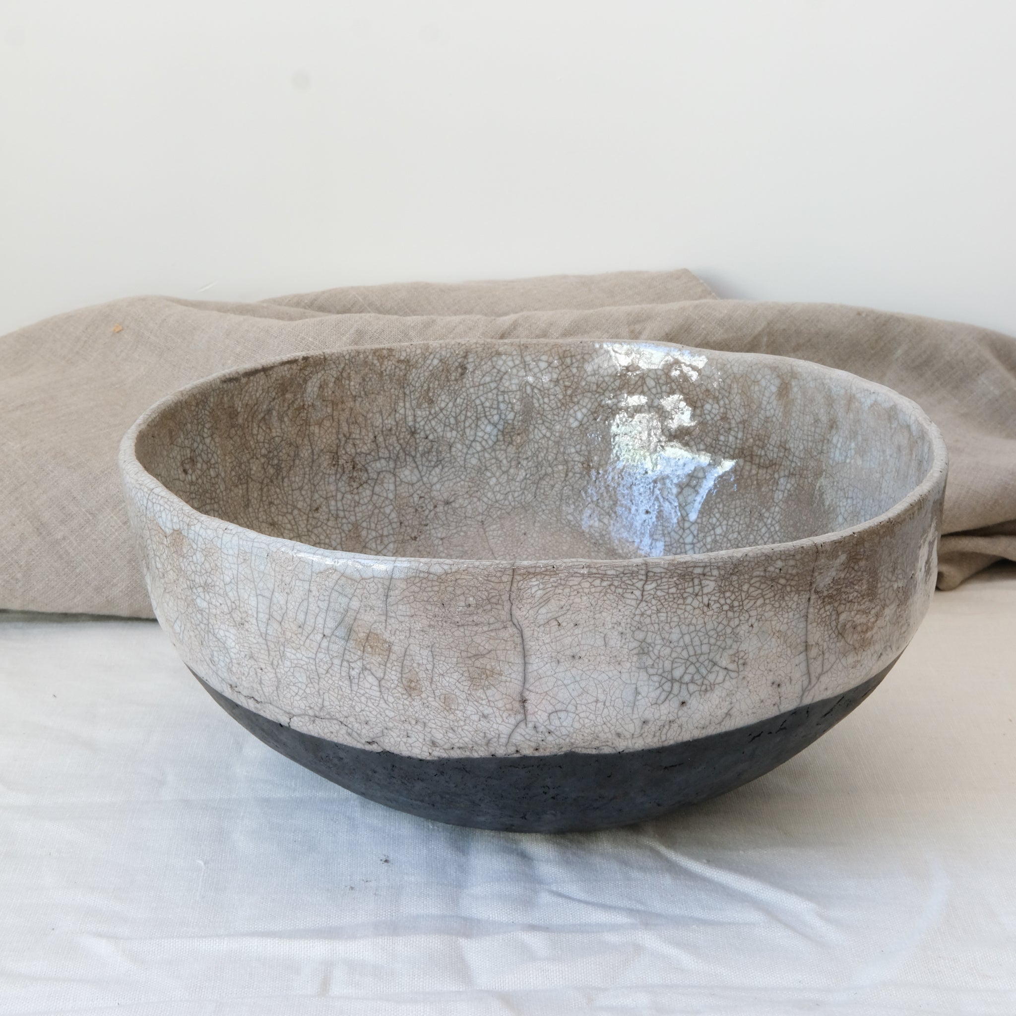 Saladier 02 Raku en grès par la céramiste Potry chez Brutal