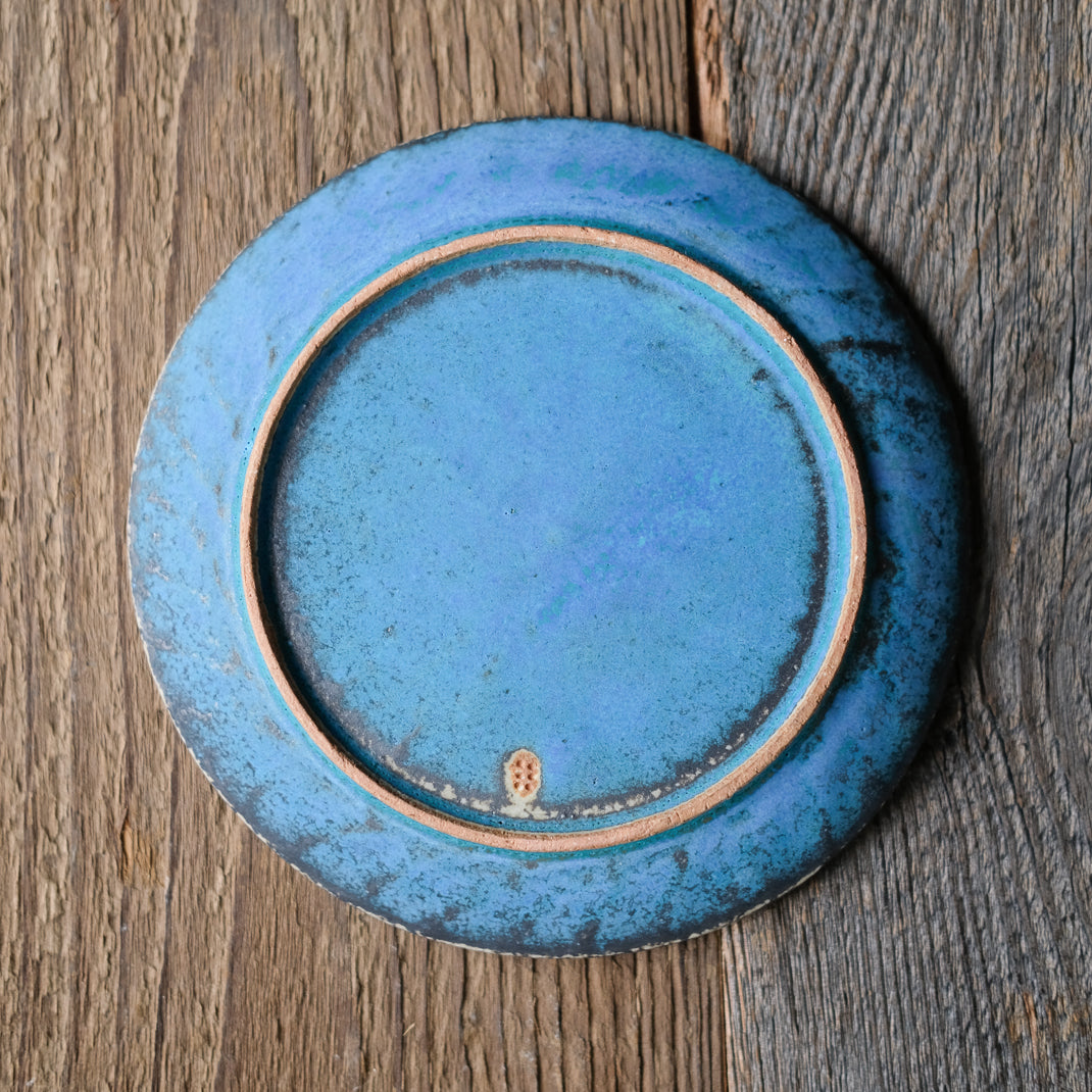 Tasse et soucoupe Antique Blue faconnées par la céramiste japonaise Aya Ogawa