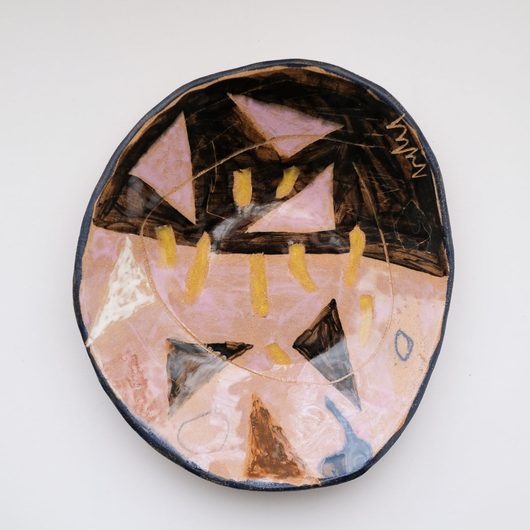 Grande assiette / Plat réalisée par le potier japonais Shun Kadohashi