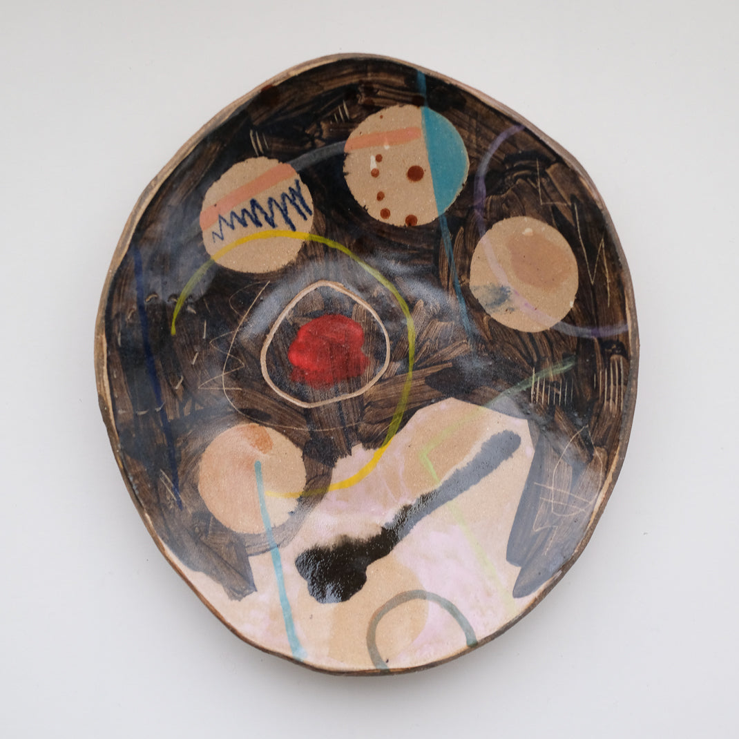 Grande assiette / Plat réalisée par le potier japonais Shun Kadohashi