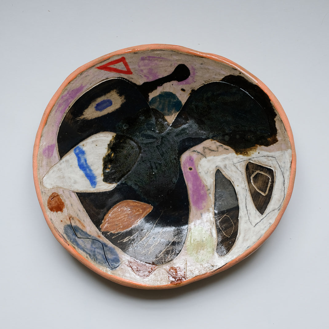 Grande assiette / Plat réalisée par le potier japonais Shun Kadohashi
