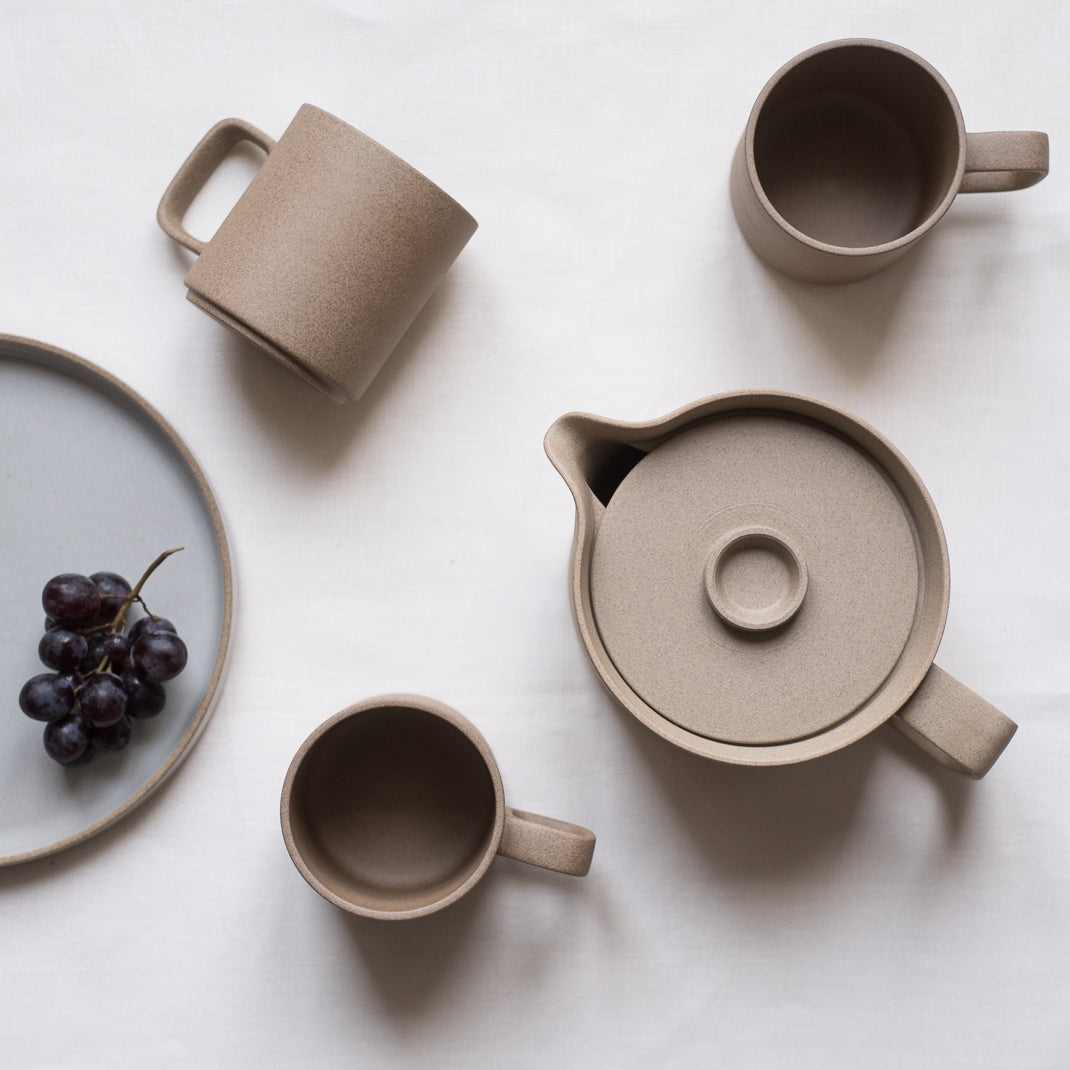 Théière japonaise Hasami en argile et porcelaine chez Brutal Ceramics