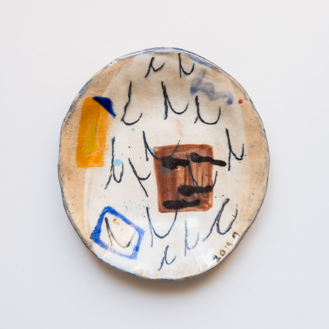 Assiette grand format, pièce unique du potier japonais Shun Kadohashi pour Brutal Ceramics