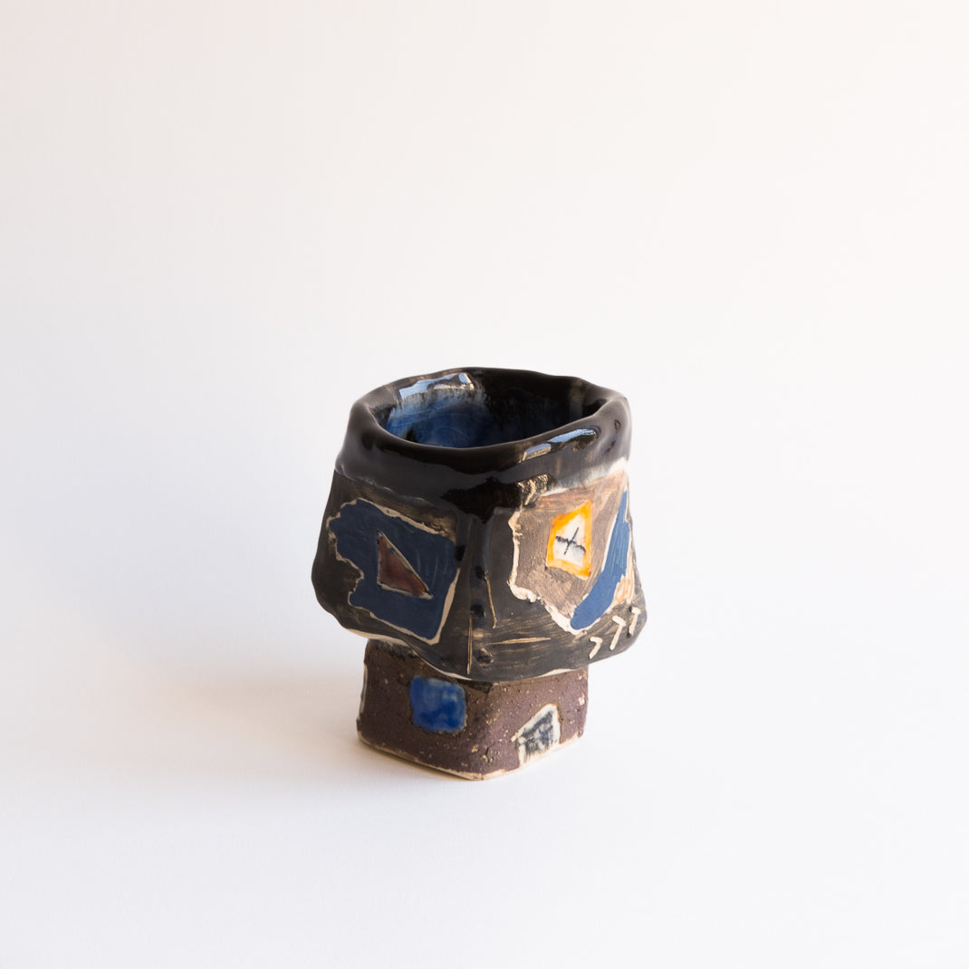 Assiette grandpièce unique du potier japonais Shun Kadohashi pour Brutal Ceramics