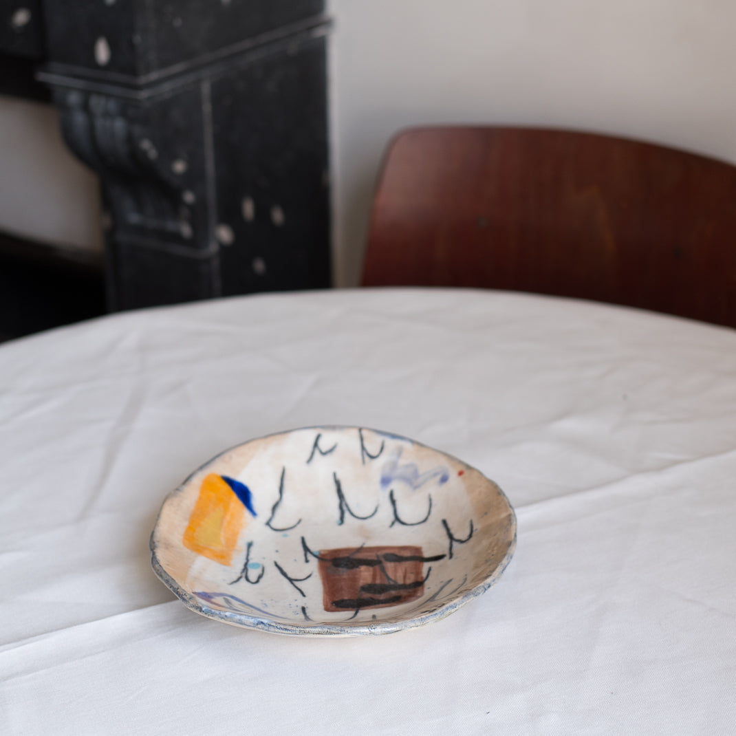 Assiette grand format, pièce unique du potier japonais Shun Kadohashi pour Brutal Ceramics