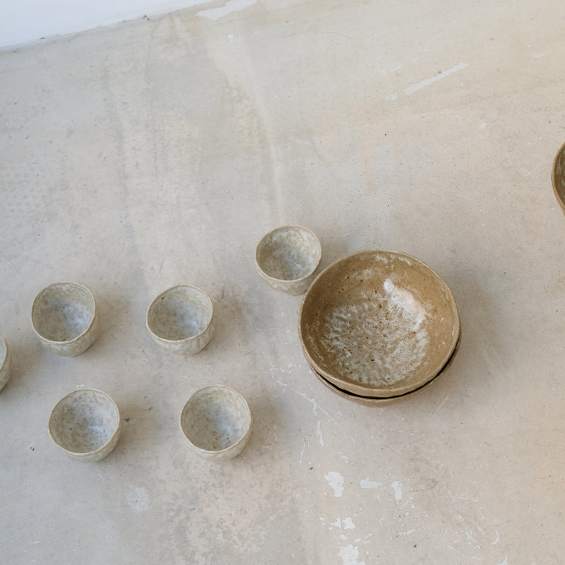 Tasse en grès blanc 100ml  - Blanc de Judith Lasry pour Brutal Ceramics