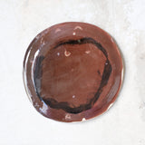 Assiette A2312 en faïence rouge D 19cm - Multicolore d'Héloise Bariol chez Brutal Ceramics