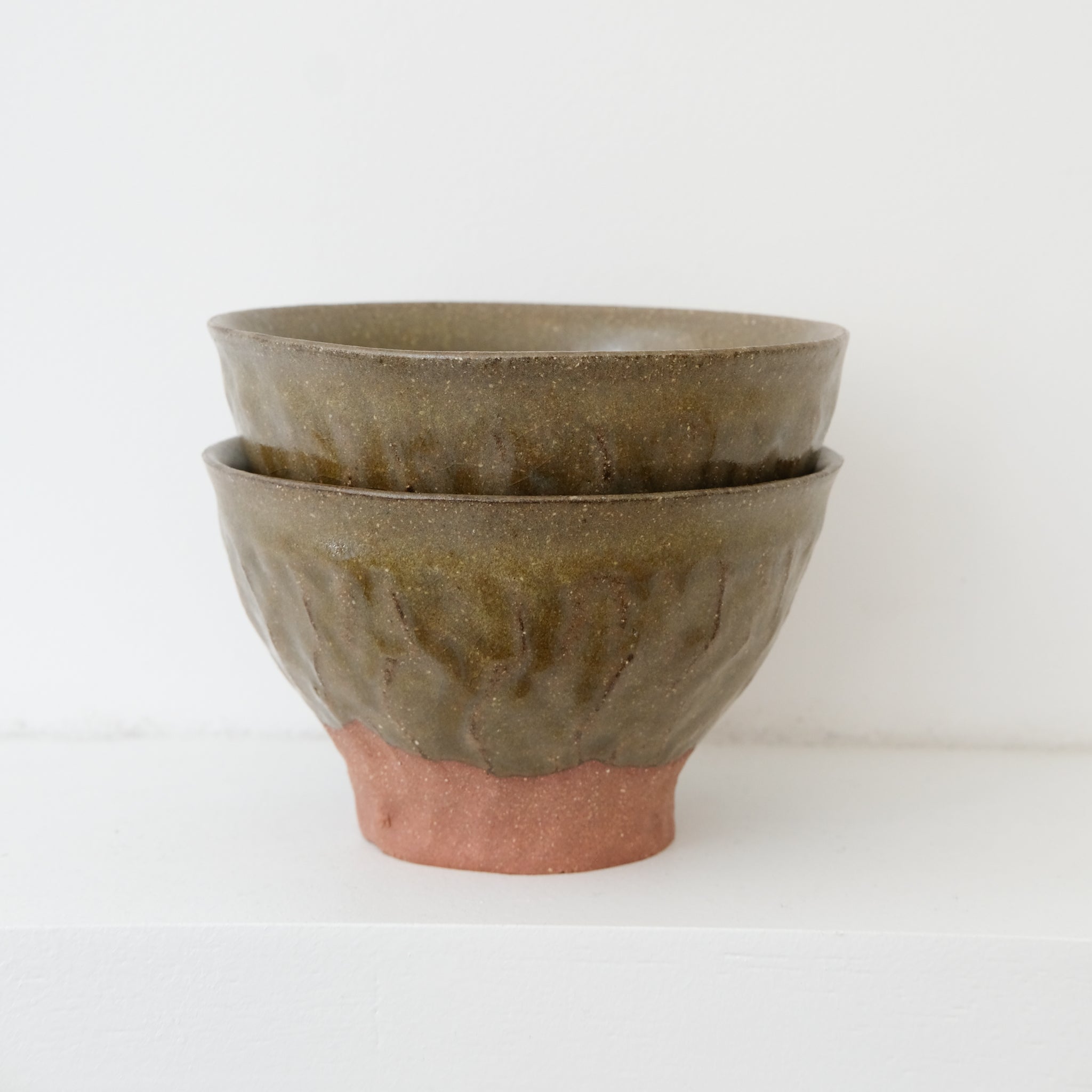 Bol en grès D 12cm - Vert Satiné de La Poterie du Chaillou chez Brutal Ceramics
