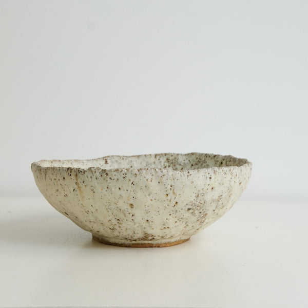 Bol en terre glanée D18,5cm - Blanc Beige par Potry chez Brutal  Ceramics