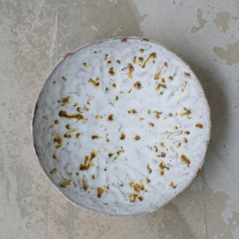 Bol en terre glanée D 19cm - Blanc et roux par Potry chez Brutal Ceramics