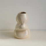 Vase 01 en grès H24cm - beige brillant par Jmp ceramique chez Brutal Ceramics