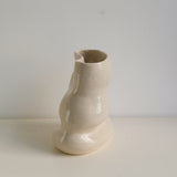 Vase 02 en grès H22cm - beige brillant par Jmp ceramique chez Brutal Ceramics