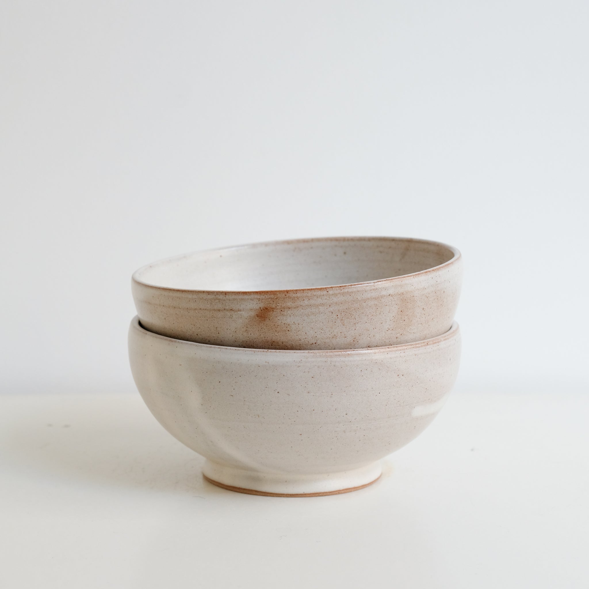 Bol à raman en grès D 17cm - Blanc satiné d'Aly Ceramics chez Brutal Ceramics