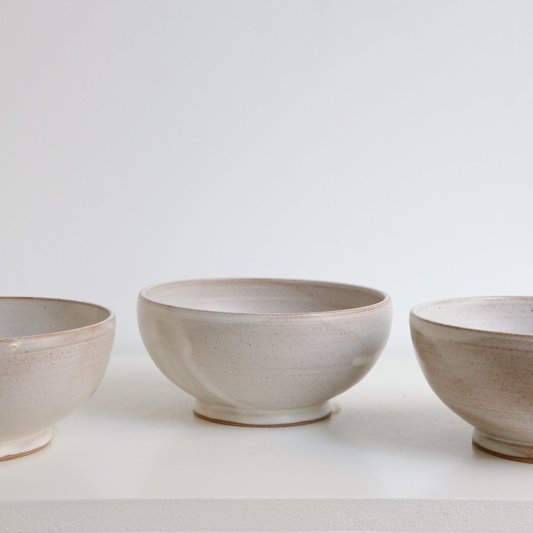 Bol à raman en grès D 17cm - Blanc satiné d'Aly Ceramics chez Brutal Ceramics